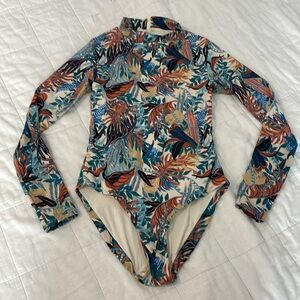 Patagonia long sleeved swell seeker one piece sun shirt swimsuit- size S